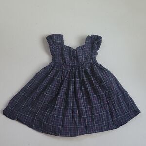 Ralph Lauren Navy Plaid Kids Dress